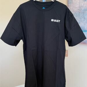 NEW Vast Black Men’s Short Sleeve Crew Neck Tee Shirt Cotton XL Logo